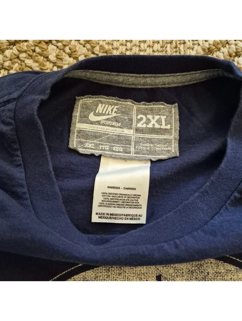 VTG Y2k Nike West Virginia Mountaineers Graphic Tee 2XL XXL